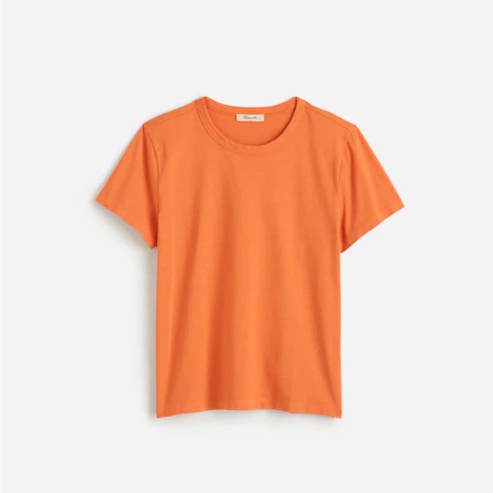 NWT Madewell Perfect  Crew Neck Tee in Apricot.  Size Medium.